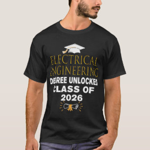 Camiseta Título de Ingeniería Eléctrica Desbloqueado Cl de