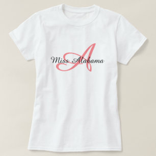 Camiseta Título de Monograma de Miss América superior