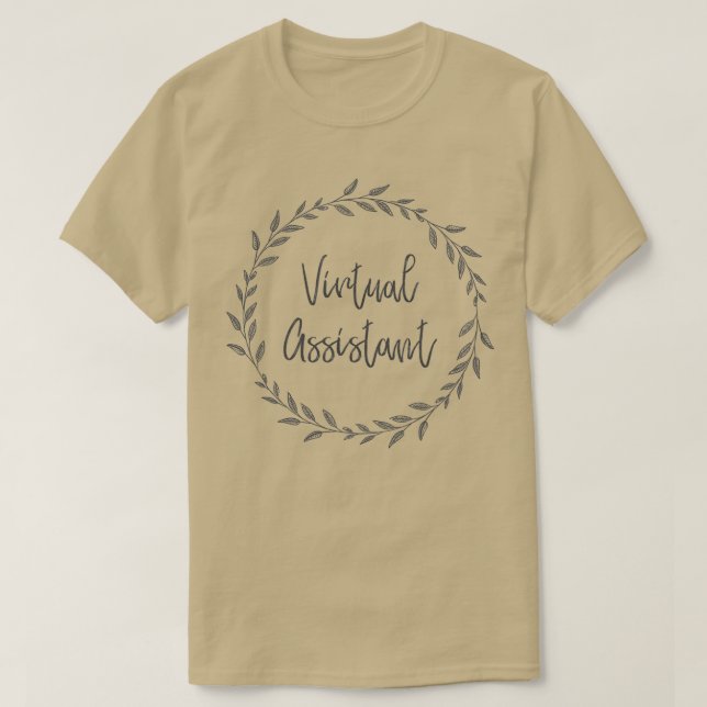 Camiseta Título de trabajo de asistente virtual L Elegante  (Diseño del anverso)