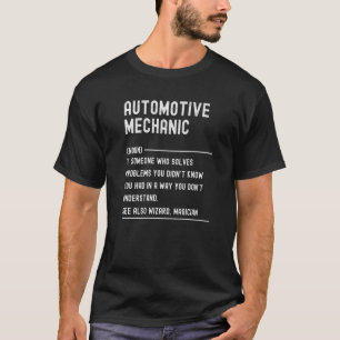 Camiseta Título de trabajo de definición mecánica de automo
