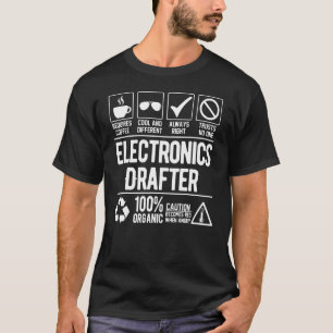 Camiseta Título de trabajo de delineante de electrónica T
