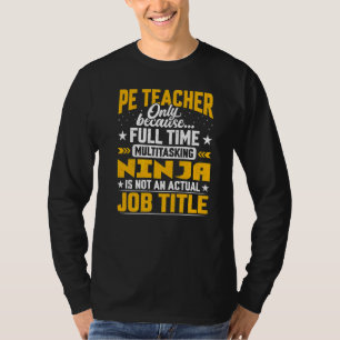 Camiseta Título de trabajo de docente Pe Instrucción de edu