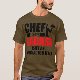 Camiseta Título de trabajo de la insignia del chef
