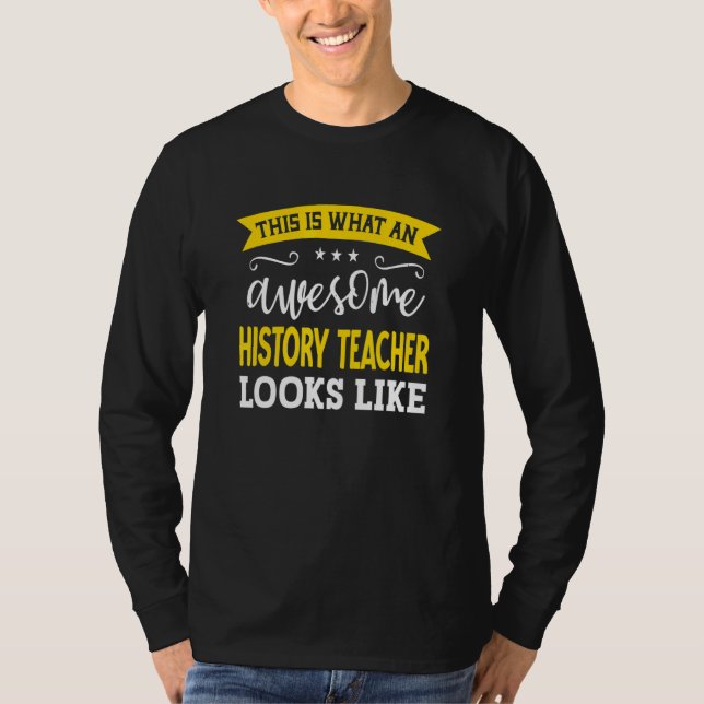 Camiseta Título de trabajo de profesor de historia empleado (Anverso)