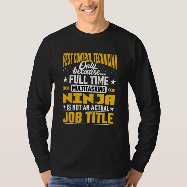 Camiseta Título de trabajo de técnico de control de plagas (Anverso)