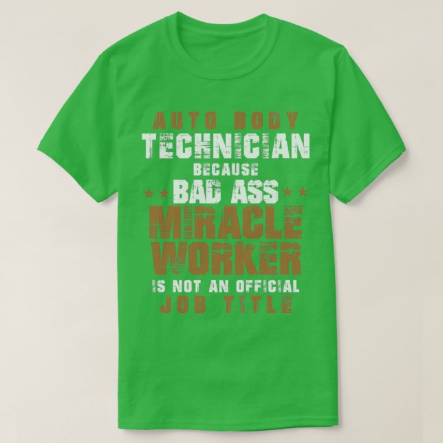 Camiseta Título de trabajo de técnico de cuerpo automático  (Diseño del anverso)