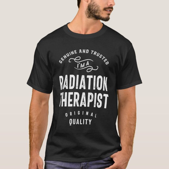 Camiseta Título de trabajo de terapeuta de radiación (Anverso)