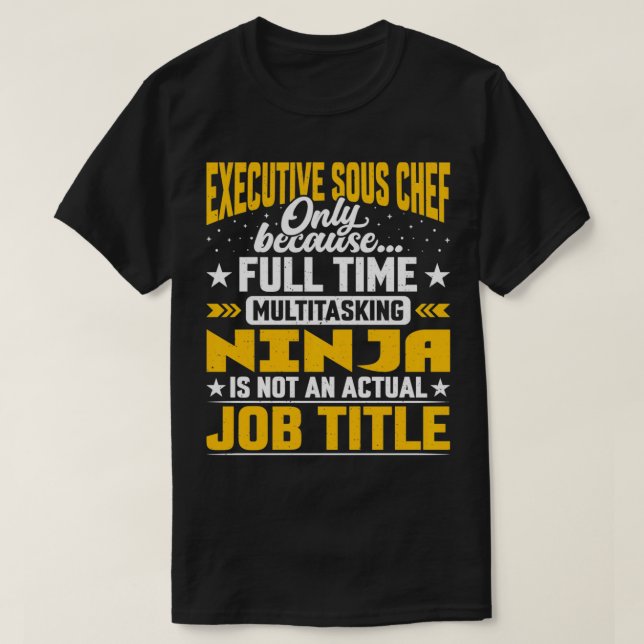 Camiseta Título De Trabajo Del Chef Eecutivo Sous Funny Eec (Diseño del anverso)