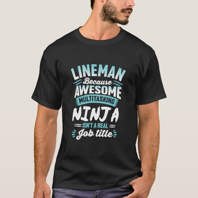 Camiseta Título de trabajo Ninja de Multitarea en Línea (Anverso)