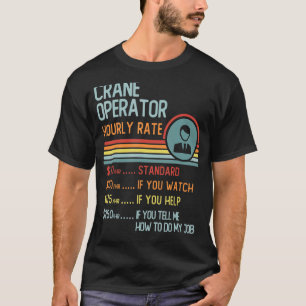 Camiseta Título de trabajo retro de tasa horaria del operad