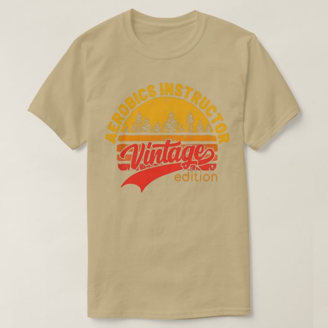Camiseta Título del instructor de aeróbic de edición de vin (Diseño del anverso)