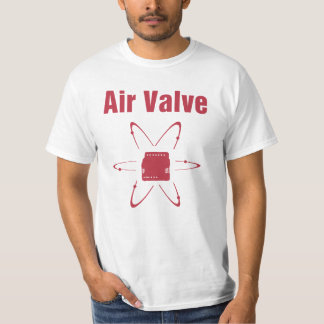 Camiseta Título del rojo de la válvula de aire