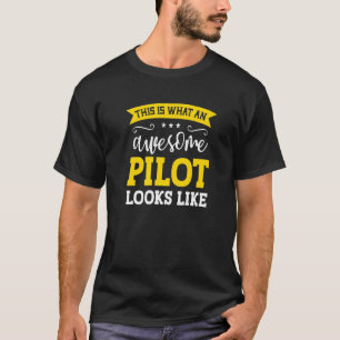 Camiseta Título del trabajo piloto Profesional Funny Worker