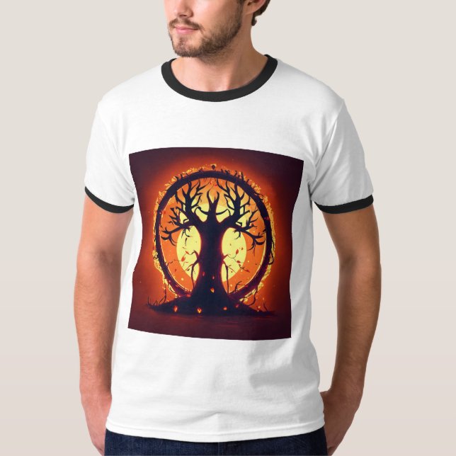 Camiseta Título: "Dragón majestuoso desató la camiseta" . (Anverso)