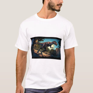 Camiseta Título: Paseo de dinosaurios por la selva