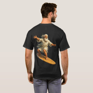 Camiseta Título surfando Moisés divertido arte gráfico bíbl