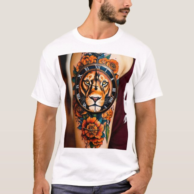 Camiseta Título: Tatuaje de Rosa de leona: Usa la cuerda (Anverso)