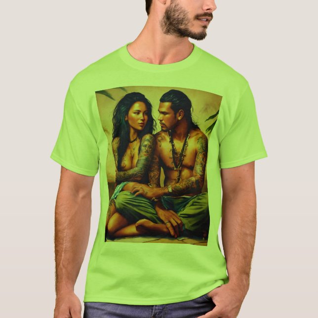 Camiseta Título: "Tinta etérea: Tatuaje artístico Diseño T- (Anverso)