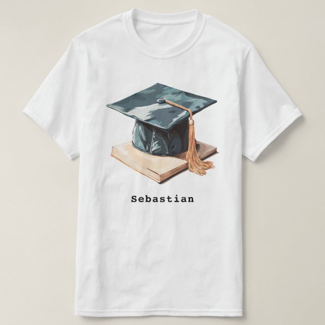 Camiseta Título y libro de graduación (Diseño del anverso)