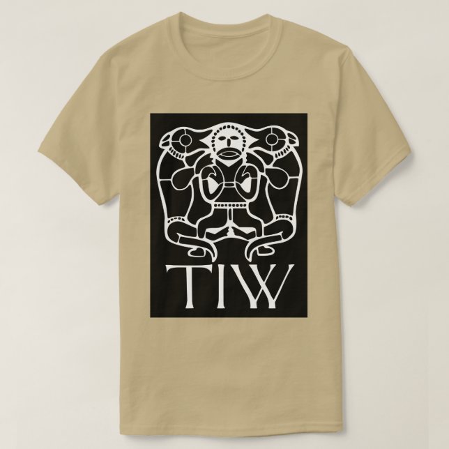 Camiseta Tiw Anglo Saxon Dios de la Guerra (Diseño del anverso)