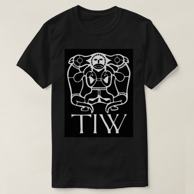 Camiseta Tiw - Anglo Saxon Dios de la Guerra (Diseño del anverso)