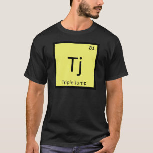 Camiseta Tj - Triple pista Jump y símbolo de química de c