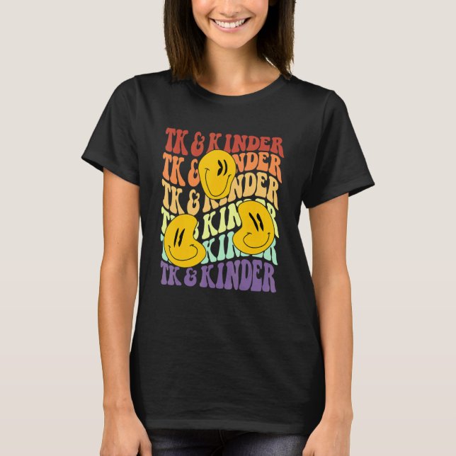 Camiseta TK and Kinder retro smile face Back To School kind (Anverso)