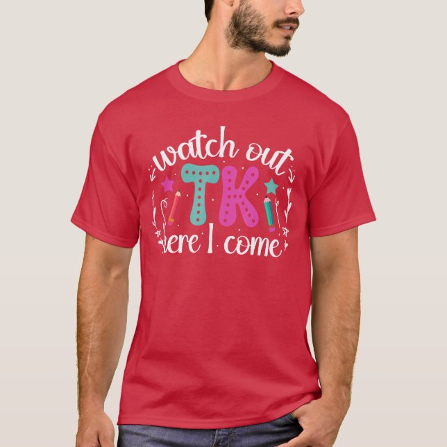 Camiseta TK Aquí Vengo TK Estudiante Transición a Kinder (Anverso)