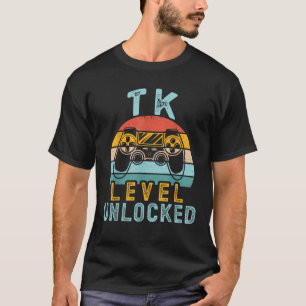 Camiseta TK Level Unlocked Video Game Back to School Boy TK