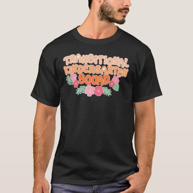 Camiseta Tk Squad   Teacher Floral Retro 70s Groovy (Anverso)