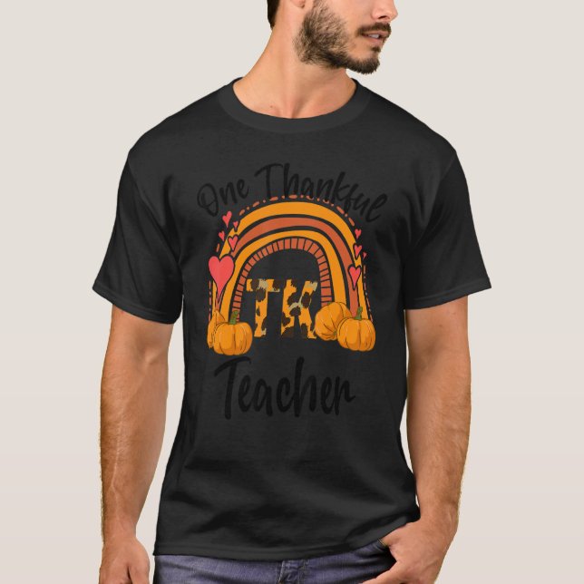 Camiseta TK Teacher  One Thankful TK Teacher Thanksgiving (Anverso)