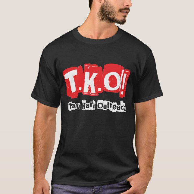 Camiseta TKO:  Viejo negro punky del estilo (Anverso)