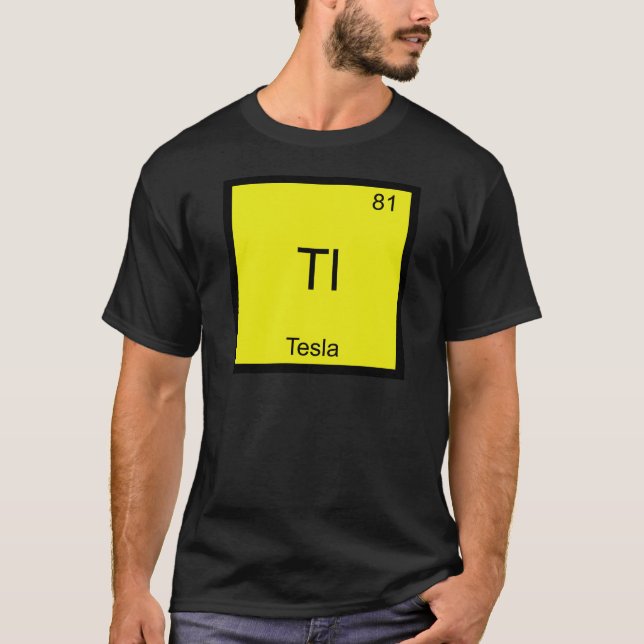 Camiseta Tl - Tesla Funny Chemistry Element Symbol T-Shirt (Anverso)