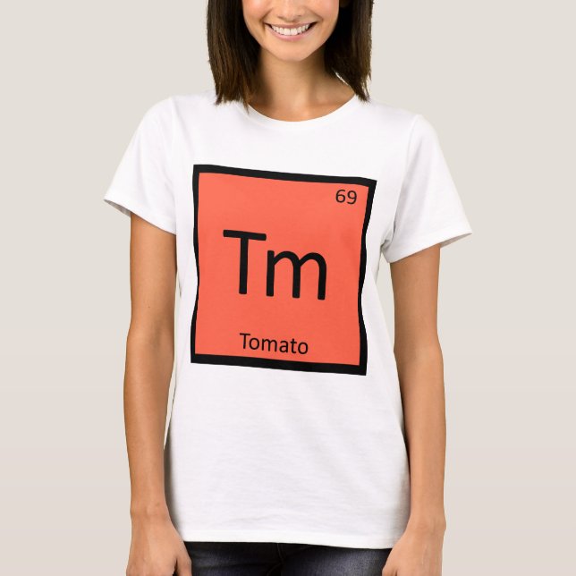 Camiseta Tm - Símbolo de tabla periódica de química de frut (Anverso)