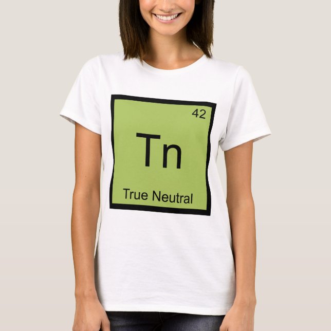 Camiseta Tn - Verdaderamente Neutral Divertido Símbolo de E (Anverso)