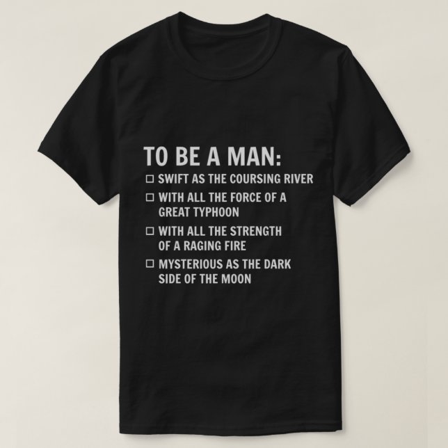 Camiseta To Be A Man Classic T-Shirt (Diseño del anverso)
