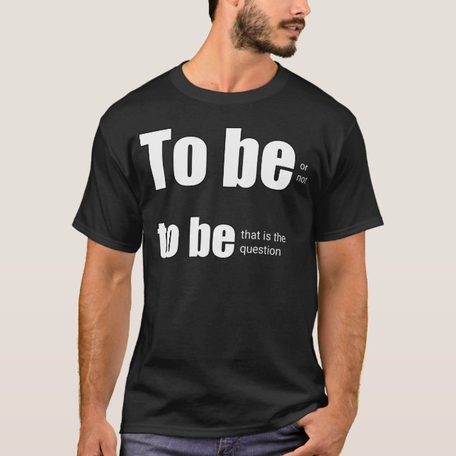 Camiseta To be or not to be hipster boy quote family (Anverso)