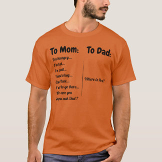 Camiseta To Dad Where Is Momo Mom Im Hungry Im Hot Im Cold 