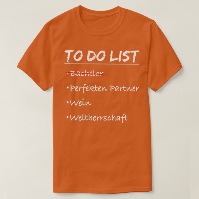 Camiseta To Do List Bachelor Graduation Celebration Costume (Diseño del anverso)
