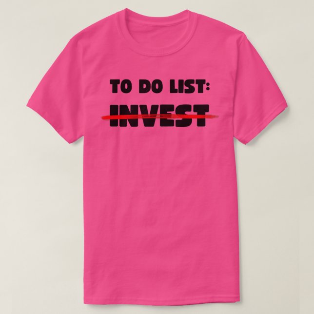 CAMISETA TO DO LIST INVEST (Diseño del anverso)
