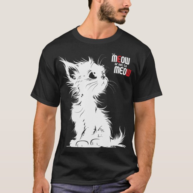 Camiseta To Meow Or Not To Meow (Anverso)