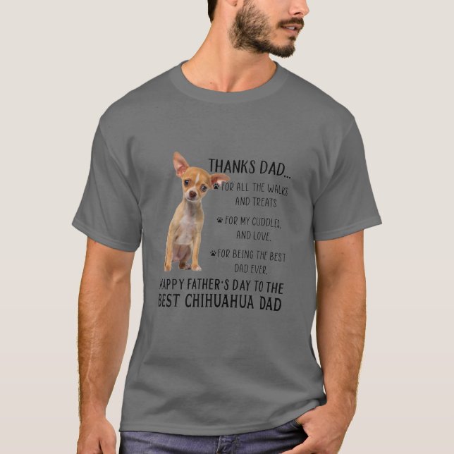 Camiseta To The Best Chihuahua Dog Dad Happy Father's Day (Anverso)