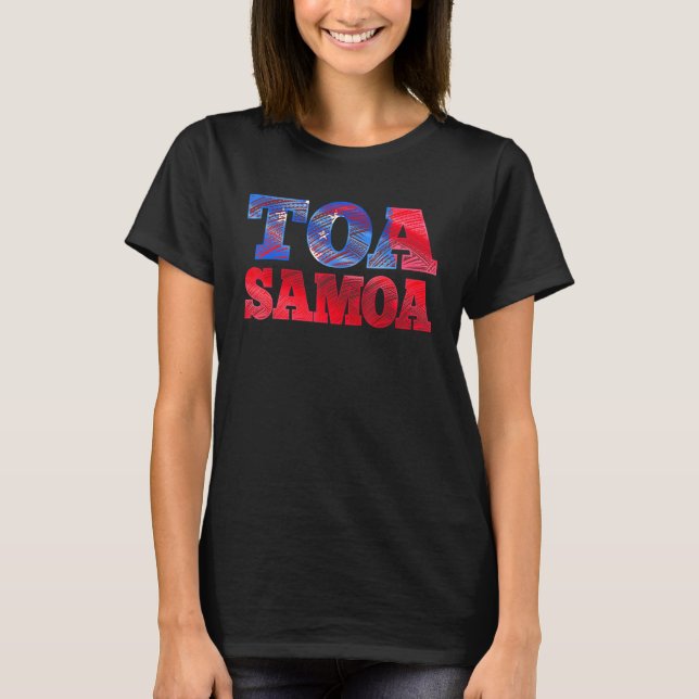 Camiseta Toa Samoa o Bandera o Rugby de Samoa (Anverso)