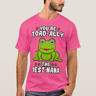 Camiseta Toad-Ally La Mejor Abuela De Tejido De Rana Nana