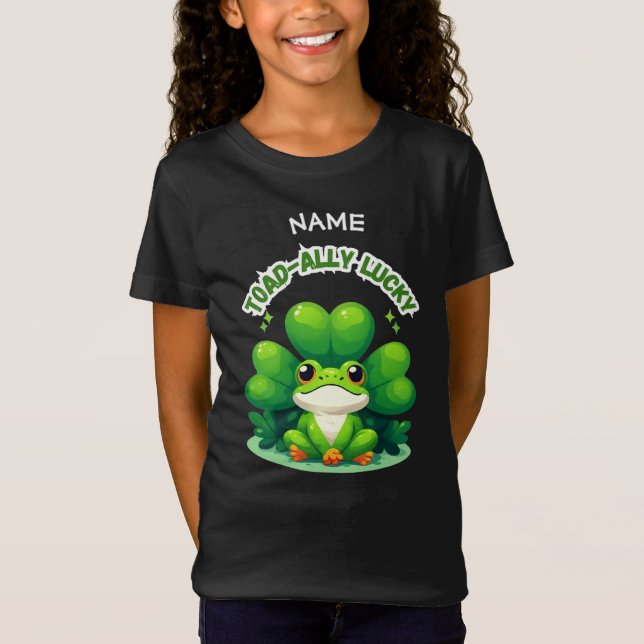 Camiseta  Toad-Ally Lucky St Patrick's Day Frog T-shirt  (Anverso)