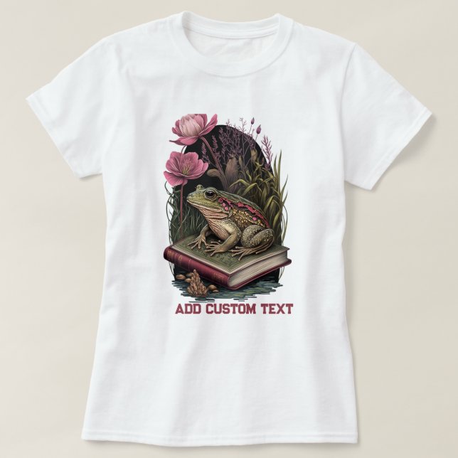 Camiseta Toad, amantes de la rana, sapo, bosque de flores s (Diseño del anverso)