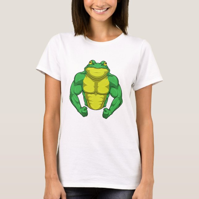 Camiseta Toad as Bodybuilder con músculos grandes (Anverso)