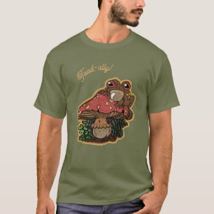 Camiseta Toad simple toad-ally-toadstool sin rayas-T-Shirt