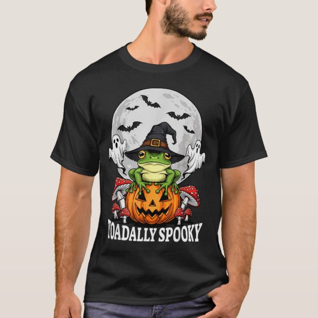 Camiseta Toadally Soky Funny Halloween Frog On Pumpkin Full (Anverso)