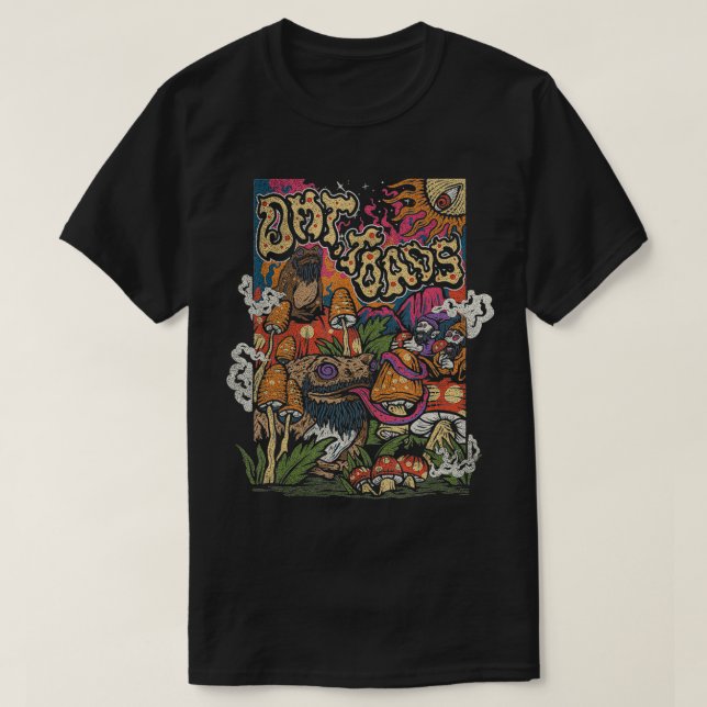Camiseta Toads DMT Setas trippy de inspiración psicodélica (Diseño del anverso)